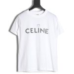 CELINE 22SS rivet heart letter short-sleeved T-shirt
