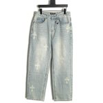 Chrome Heart Classic White Cross Denim Pants