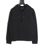 Prada Chest Embroidered Logo Hoodie