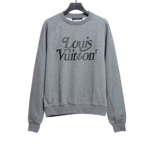 Louis Vuitton × Nigo Joint Gray Raglan Sleeve Round Neck Sweater