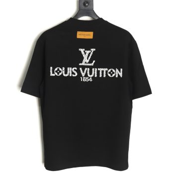 Louis Vuitton pearl hot diamond letter logo short sleeve TSK1