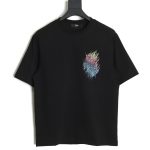 Fendi double F colorful painted line printed short sleeves