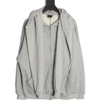 Balenciaga fake two-piece shawl hooded zipper jacket