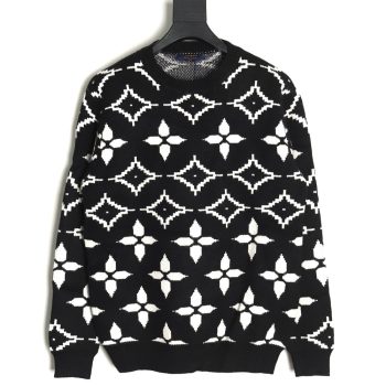 Louis vuitton presbyopia all-over print double-thread jacquard sweater