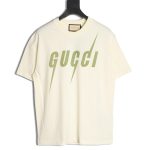 Gucci Avocado Lightning Print Short Sleeve T-shirt