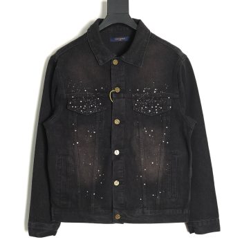 Louis Vuitton Gypsophila hot diamond embroidery denim jacket TSK1