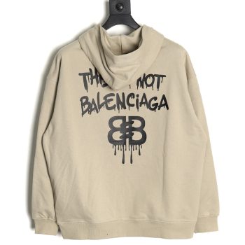 Balenciaga spoof graffiti letter logo print hooded sweatshirt