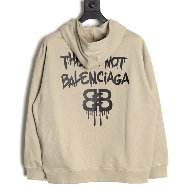 Balenciaga spoof graffiti letter logo print hooded sweatshirt