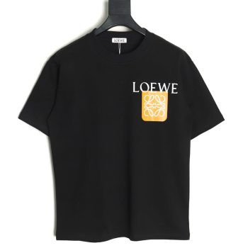 Loewe fluorescent yellow label short-sleeved T-shirt TSK1