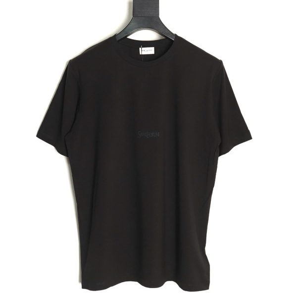 Saint Laurent chest logo embroidery short sleeves