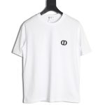 Dior chest logo embroidered lettering short sleeve T-shirt