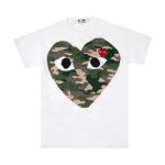 Comme des Garcons PLAY Play Camouflage Heart T-shirt