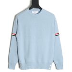 Thom Browne Double Sleeve Web Band Crew Neck Sweater TSK1
