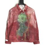 Dior funny dinosaur foot denim shirt jacket