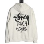 Stussy TGH letter printed hooded plus fleece hoodie