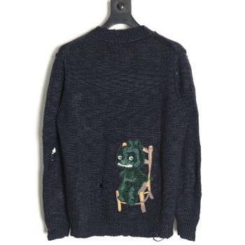 Dior dinosaur chair embroidered crewneck sweater TSK1