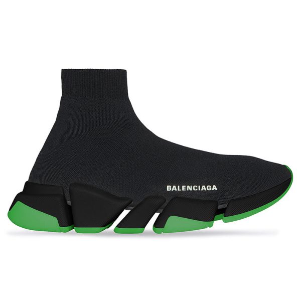 Balenciaga Speed 2.0 Clear Sole Black Neon Green Black