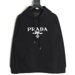 Prada Logo Embroidered Hoodie