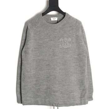 Celine embroidered logo crew neck sweater
