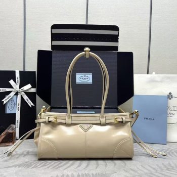 Prada Bonnie medium leather handbag 1BA426 32*15.5*12cm
