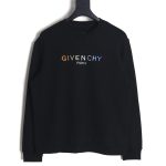 Givenchy rainbow gradient embroidered crewneck sweatshirt