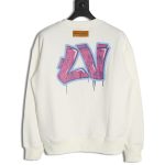 Louis Vuitton graffiti lettering logo crew neck sweatshirt