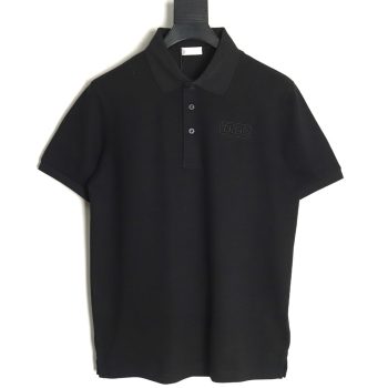 Dior square logo CD embroidered letters short-sleeved polo shirt TSK1