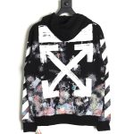 off-white starry sky fireworks splash ink zipper sweatshirt