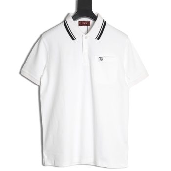 Gucci Pocket Double G embroidered short-sleeved polo shirt