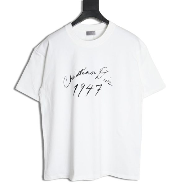 Dior 1947 signature lettering print short sleeves