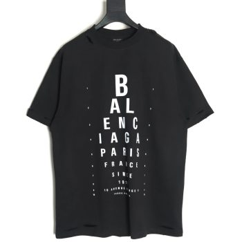 Balenciaga Cut Eye Chart Short Sleeve T-shirt TSK1