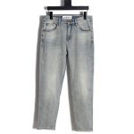 Loewe glitch style embroidered LOGO jeans