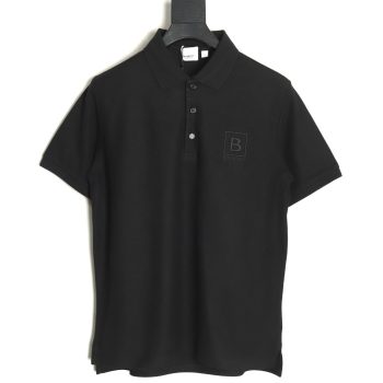 Burberry chest B-embroidered short-sleeved polo shirt TSK4