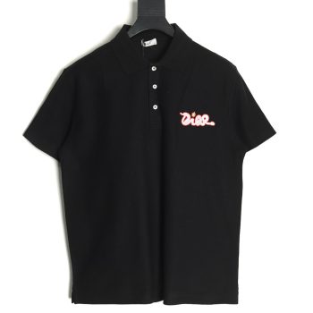 Dior & KAWS Year of the Snake logo short-sleeved polo shirt TSK1