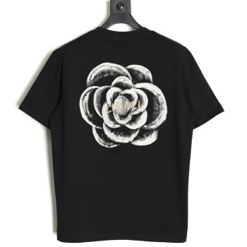 Chanel Hand-painted Flower Print Short Sleeve T-shirt