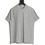 Burberry Warhorse Embroidery Check Shoulder Short Sleeve Polo Shirt TSK1