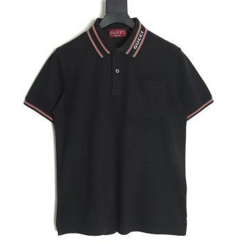 Gucci Neck Lettering Short Sleeve Polo Shirt TSK1