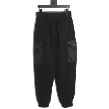 Prada triangle logo iron plate cotton cargo trousers