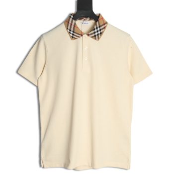Burberry Check Collar Short Sleeve POLO Shirt