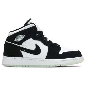 AIR JORDAN 1 MID SE GS 'GLOW IN THE DARK PANDA'
