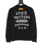 Louis Vuitton & Chrome Hearts joint Sanskrit letter print crew neck sweatshirt TSK1