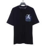 Louis Vuitton chest fake pocket print short sleeves