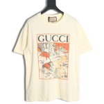 Gucci new frog prince pattern printed short sleeves