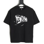 Dior hand-painted lettering short-sleeved T-shirt