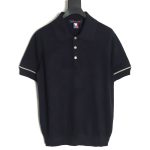 Louis Vuitton America's Cup Collection Gold Button Knitted Polo Short Sleeve