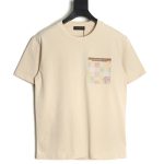 Louis Vuitton Checkerboard Leather Patches Pocket Short Sleeves