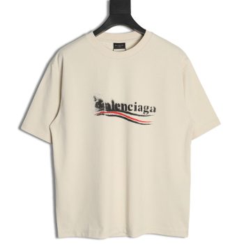 Balenciaga Blurred Coke Print Short Sleeve T-Shirt