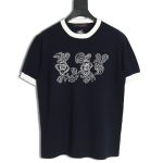 Louis Vuitton floral jacquard logo knitted short sleeves