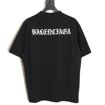 Balenciaga 24SS new Sanskrit back destruction short-sleeved T-shirt