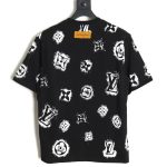 Louis Vuitton LV full logo printed short sleeves